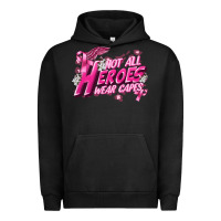 Pigment Black Not all heroes wear capes Cancer Awareness Urban Hoodie - FaDigitalArtStudio