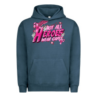 Pigment Midnight Navy Not all heroes wear capes Cancer Awareness Urban Hoodie - FaDigitalArtStudio