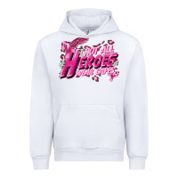 White Not all heroes wear capes Cancer Awareness Urban Hoodie - FaDigitalArtStudio