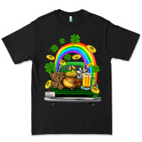 Black st patricks shamrock gold beer truck Premium Tee - FaDigitalArtStudio