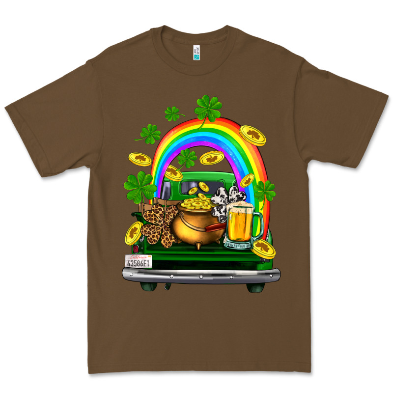 St Patricks Shamrock Gold Beer Truck Premium Tee by FaDigitalArtStudio | Teevron