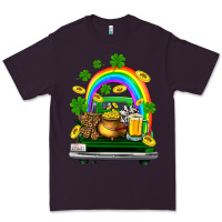 Plum st patricks shamrock gold beer truck Premium Tee - FaDigitalArtStudio