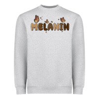 Heather Grey melanin Heavyweight Sweatshirt - MaliasSmallBusiness