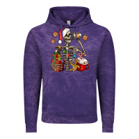 Cloud Purple christmas skeleton coffee Vintage Hoodie - Jasminsmagicworld