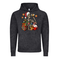 Vintage Black christmas skeleton coffee Vintage Hoodie - Jasminsmagicworld