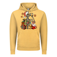 Vintage Mustard christmas skeleton coffee Vintage Hoodie - Jasminsmagicworld