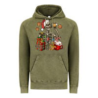 Vintage Olive christmas skeleton coffee Vintage Hoodie - Jasminsmagicworld