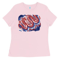 Bubblegum Pink Patriotic tie dye background Ladies Tee - CowGirlArtShop
