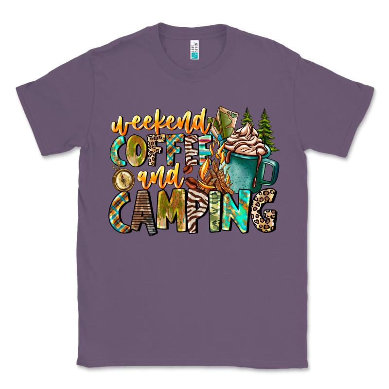 Weekends Coffee And Camping Classic Tee by CowhideDigitalArt | Teevron