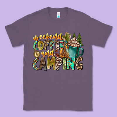 Weekends Coffee And Camping Classic Tee Designed By Cowhidedigitalart