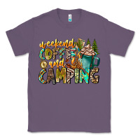 Lavender Weekends Coffee And Camping Classic Tee - CowhideDigitalArt