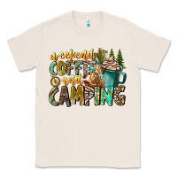 Natural Weekends Coffee And Camping Classic Tee - CowhideDigitalArt