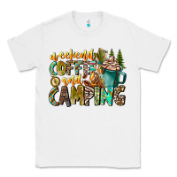 White Weekends Coffee And Camping Classic Tee - CowhideDigitalArt