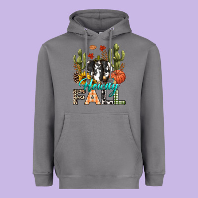 Howdy Fall Heavyweight Hoodie Designed By Texasbilliewilder