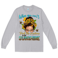 Moon Dust when you cant find the sunshine be the sunshine me Long Sleeve Tee - NancyCooperArtShop