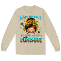 Mushroom when you cant find the sunshine be the sunshine me Long Sleeve Tee - NancyCooperArtShop