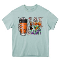 Arona Eat drink be scary Heavy Core Tee - CowhideDigitalArt