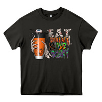 Asphalt Eat drink be scary Heavy Core Tee - CowhideDigitalArt