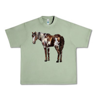 Oil Green Mustang Horse Urban Heavy Tee - LillyAllenDesigns