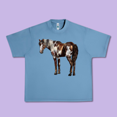 Mustang Horse Urban Heavy Tee Designed By Lillyallendesigns
