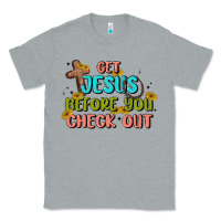 Heather Grey get jesus before you check out Classic Tee - MaliasSmallBusiness