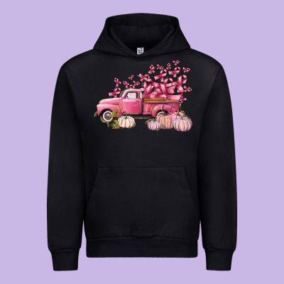 Breast Cancer Truck Urban Hoodie Designed By Fadigitalartstudio