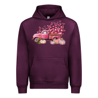 Mauve Wine Breast Cancer truck Urban Hoodie - FaDigitalArtStudio