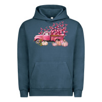 Pigment Midnight Navy Breast Cancer truck Urban Hoodie - FaDigitalArtStudio