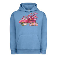 Pigment Pebble Blue Breast Cancer truck Urban Hoodie - FaDigitalArtStudio