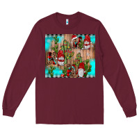 Burgundy ho ho ho gnome Long Sleeve Tee - JahusDesignShop