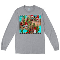 Heather Grey ho ho ho gnome Long Sleeve Tee - JahusDesignShop