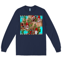 Navy ho ho ho gnome Long Sleeve Tee - JahusDesignShop