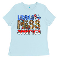 Baby Blue Little miss America Ladies Tee - Neo Western