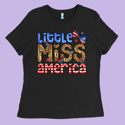 Little Miss America Ladies Tee Designed By Neo Western