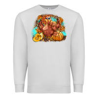 Dove Grey Turkey pumpkins Premium Sweatshirt - NancyCooperArtShop