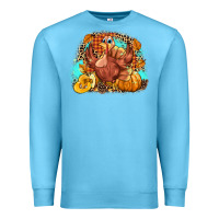 Ocean Blue Turkey pumpkins Premium Sweatshirt - NancyCooperArtShop