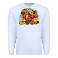 White Turkey pumpkins Premium Sweatshirt - NancyCooperArtShop
