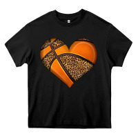 Black basketball heart Heavy Core Tee - HRA Design Shop