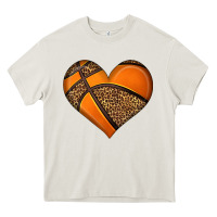 Cream basketball heart Heavy Core Tee - HRA Design Shop