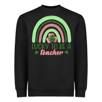 Lucky To Be A Teacher Heavyweight Sweatshirt | Teevron