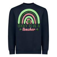 Navy lucky to be a teacher Heavyweight Sweatshirt - MaliasSmallBusiness