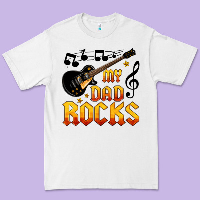 My Dad Rocks Premium Tee Designed By Hra Design Shop