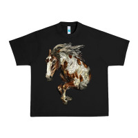 Black Mustang Horse Urban Heavy Tee - LillyAllenDesigns
