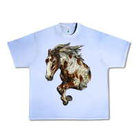 Grape Ice Mustang Horse Urban Heavy Tee - LillyAllenDesigns