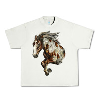 Pistachio Mustang Horse Urban Heavy Tee - LillyAllenDesigns