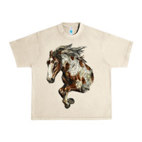 Sandshell Mustang Horse Urban Heavy Tee - LillyAllenDesigns