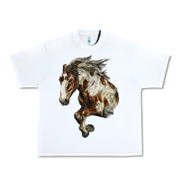 White Mustang Horse Urban Heavy Tee - LillyAllenDesigns