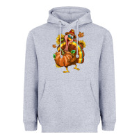 Heather Grey Thanksgiving Turkey Heavyweight Hoodie - texasbilliewilder