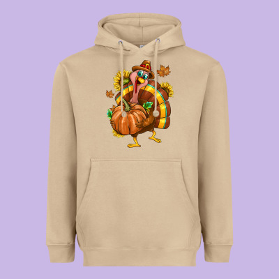 Thanksgiving Turkey Heavyweight Hoodie Designed By Texasbilliewilder