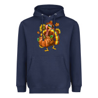 Navy Thanksgiving Turkey Heavyweight Hoodie - texasbilliewilder